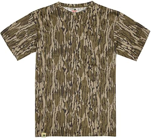 Mossy Oak Men's Camo Hunting camisa de manga curta algodão