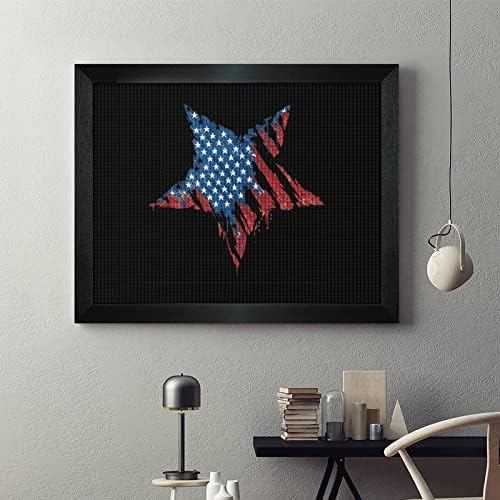 American Flag Vietnã Vietnã Kits de pintura de diamante Picture Frame 5D DIY Full Drill Frill Rhinestone Arts Decoração