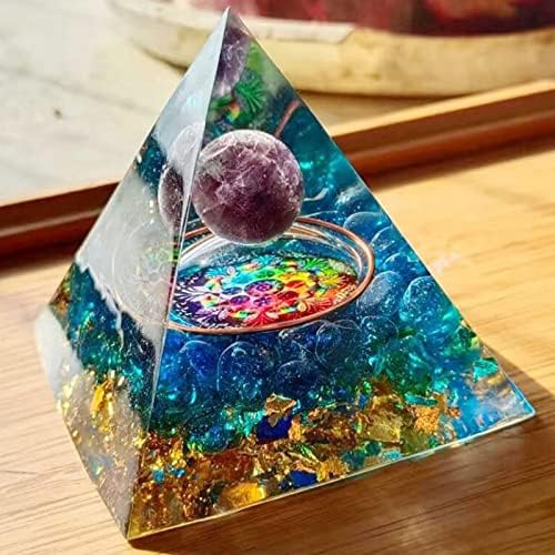 Ametista Crystal Sphere Orgonite Pirâmide Obsidiana Chakra Energy Orgone Pedra