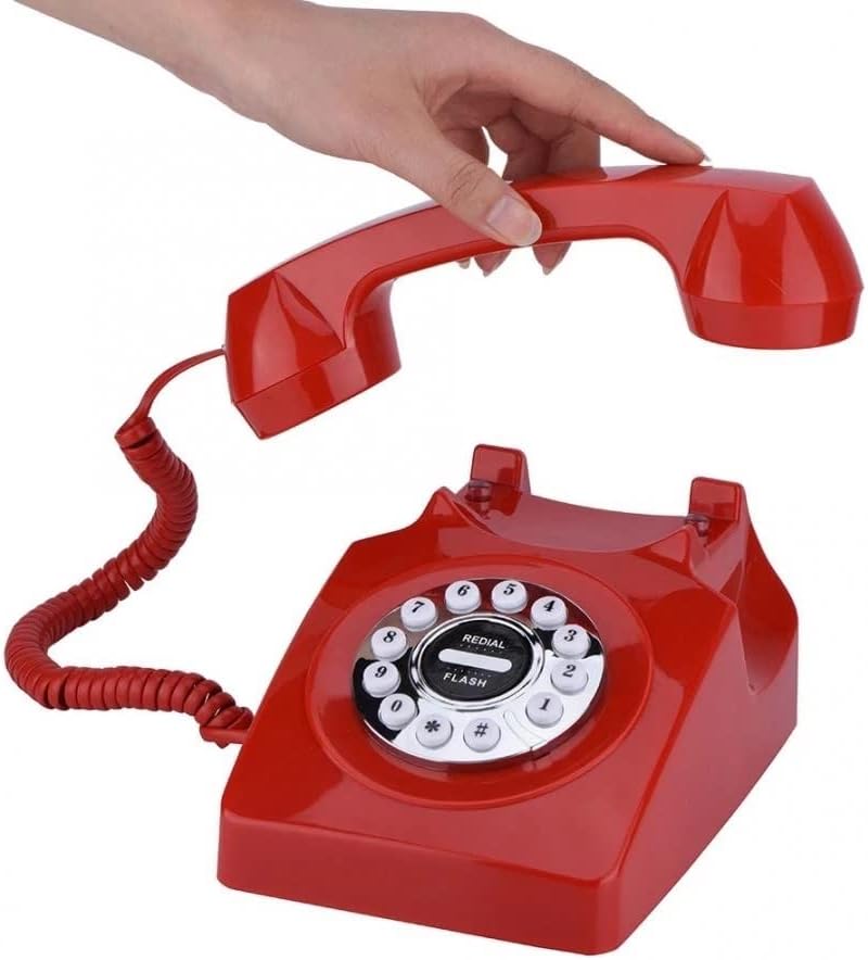 XDCHLK ROTEY DIAL Telefone com fio telefone Retro para o escritório em casa cancelando o telefone antigo vintage