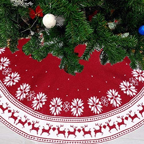 Besportble 122cm Salia de árvore de natal malha Avental Adorável Saia de árvore de Natal Adornamento de árvore criativa para uma loja