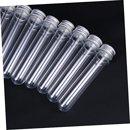 Tubos de teste de frasco de vidro soluster com tampas de tampas de teste de plástico Tubos de 12 pcs de amostra vazia garrafa
