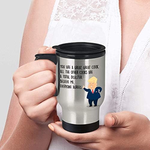 Funny Cook Travel Caneca - Presidente Donald Trump - Melhores presentes personalizados personalizados para Chefs Chefe Executivo