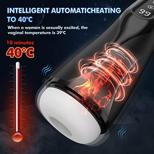 Masturbadores masculinos automáticos - sugando masturbador masculino com 9 sucção e vibração e aquecimento para adultos
