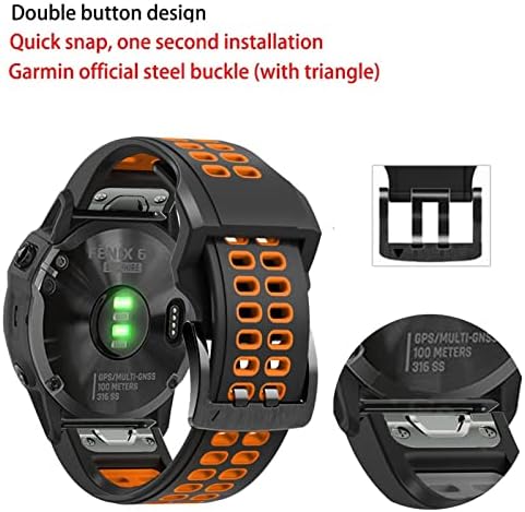 IRJFP 22 26mm de faixa de vigilância para Garmin Fenix ​​7 Fenix ​​6 5 5PLUS 935 945 Silicone EasyFit Purads para Fenix ​​7x