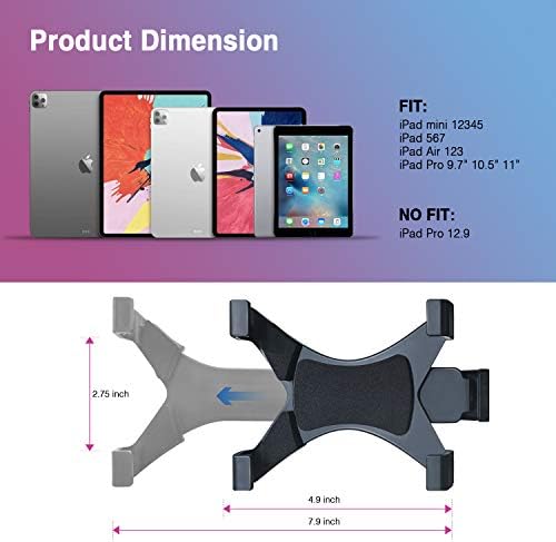 Cabide de fone de ouvido rotatável duplo para fones de ouvido universais, adaptador de montagem de tripé do iPad para