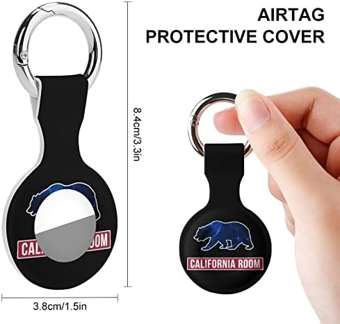 California Bear Cover Protetive Case Compatível para Airtag Anti-Perd Locator Solter para carteira de colarinho de gato