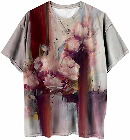 Tops de verão feminino Moda Vintage Drop Sleeve Blush Blouse Tees de impressão casual macia