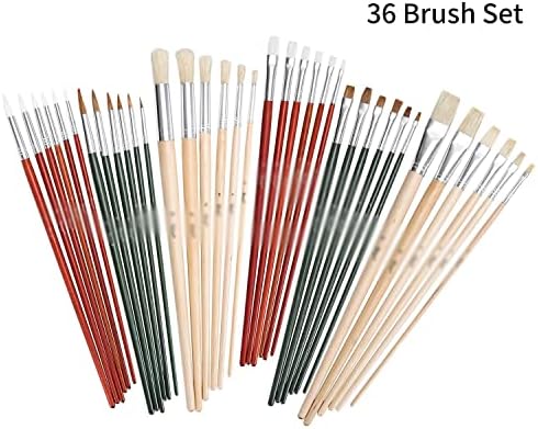 Zhuhw 36 Canvas caneta pincel de cortina conjuntos