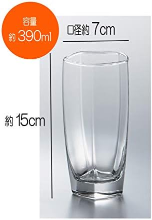 Suntory Marketing Tumbler, claro, 12,8 fl oz, sensação, bebida longa, 103-25, pacote de 6