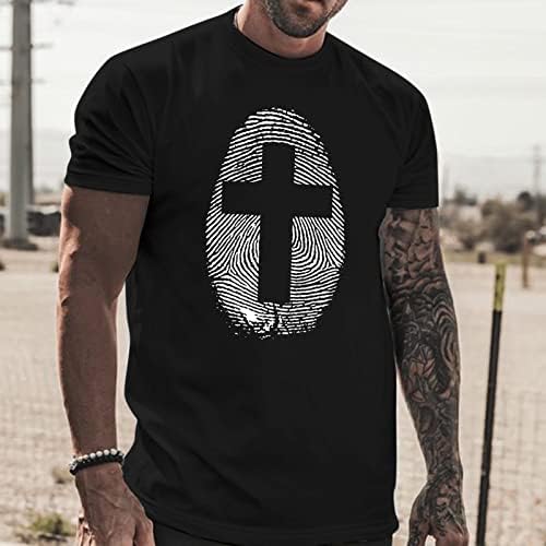 HDDK Soldier Soldier Short S-shirts Camisetas de verão Fé de impressão digital Jesus Cruz Print Tshirt Running Workout Sports