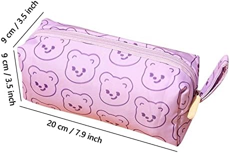 Caixa de lápis para meninas Kawaii Lápis Caixa Double Compartment Pen Bag Organizador de caneta resistente Caixa de papelaria