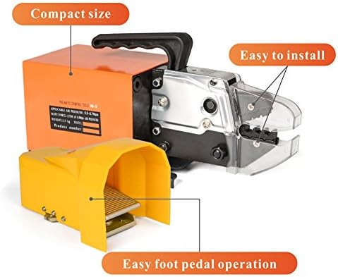 ICRIMP AM-10 Pneumático Máquina Ferramenta de Macarinho Pneumático Para Terminais Ferrules Cride até 16mm2 Max com 5 conjuntos