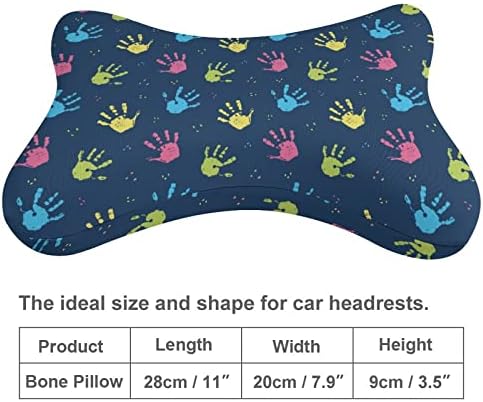 Impressões à mão Padrões de travesseiro de pescoço de carro de carro macio travesseiro de travesseiro de pescoço de barriga de almofada