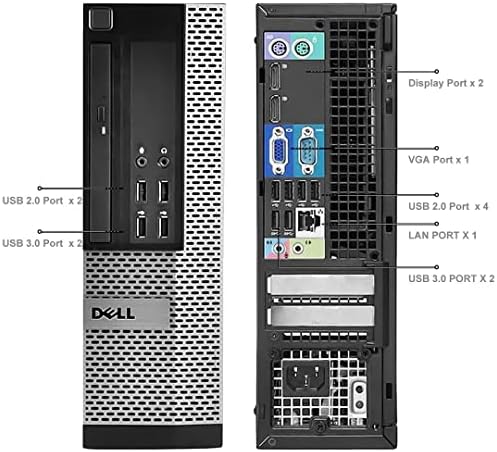 Dell Optiplex 7020 Computadores de desktop PC com o novo pacote de monitor Koorui de 24 polegadas, I7-4790 32 GB de RAM 512