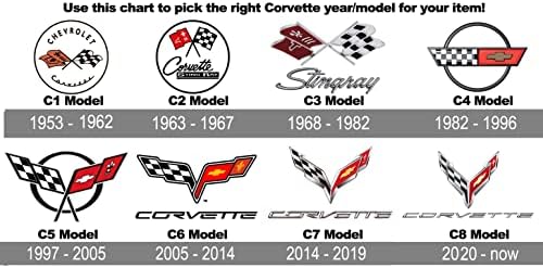 JH Design Group Mens Chevy Corvette T-shirt C5 Logotipo Black Crew pescoço camisa