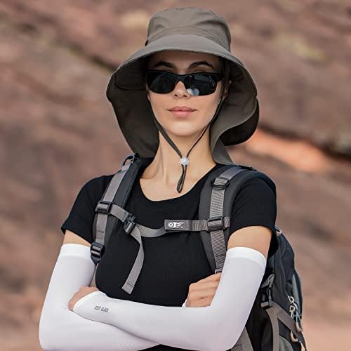 Huamulan Mulheres Large Chapéu de Sol Brim com Taxiche, Homem Rápido Caminhada de Caminhada de Caminhada de Safari Upf 50+