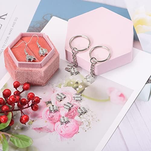 50pcs Antique Silver Plated Open Holy Bible Book Charms pendente de braceletes DIY Jóias de colar Jóias Fazendo Craft