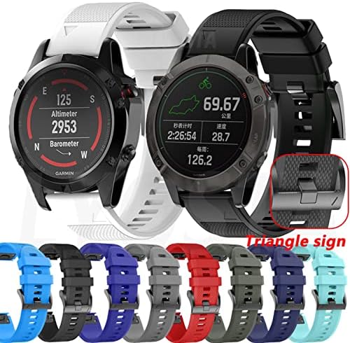 Iotup 26 tiras de banda de vigilância de 22mm para Garmin Fenix ​​5 5x mais 3 3 hr 6x 6 6s S60 Mk1 Relógio rápido Silicone EasyFit