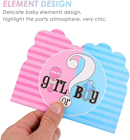Soimiss Baby Books envelopes azuis Cartões imprimíveis 32pcs chá de bebê revelando cartões de convite convites para parques de chá