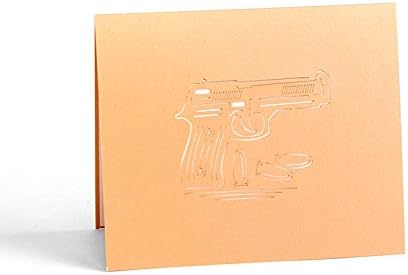 Fome feita à mão 3D 3D Pop -up Gun SharpShooter Cartões de aniversário Cartões de felicitações criativos Papercraft