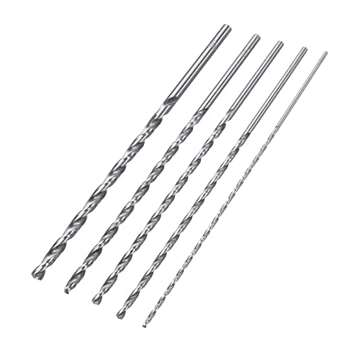 1pcs broca bit extra longa longa hss reto traseira hastreio twist drill bit power twleth 160mm, diâmetro 5mm