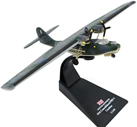 MookeenOne Alloy UK RAF Classic PBY 5 Catalina Fighter Model Aircraft Modelo 1: 144 Modelo Modelo de Exposição de Ciências