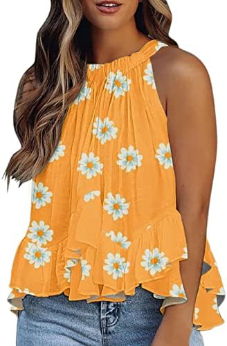 Top camisola camisa feminina sem mangas sem mangas backless halter princesa fada flowy plissout cami camisole tank brunch top lk