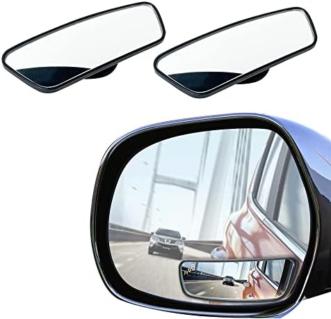 Vargtr 2 Pack Blind Spot Mirrors, Ramed Retangular Blind Spot Mirror com bastão ajustável, vidro HD e abdoming