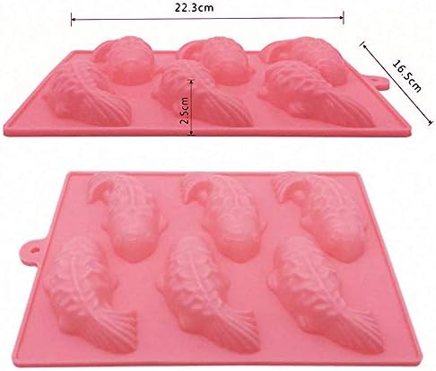 Molde de silicone de peixe koi - molde de carpa moldfun para sabão, cubo de gelo, tiro de gelatina, chocolate, argila