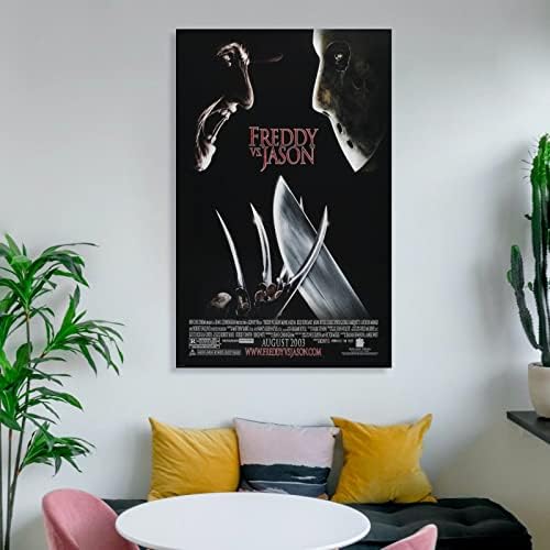 Cartazes de filmes Freddy vs. Jason 2003 Poster Pinturas de arte de parede Decoração de parede Decoração de casa Decoração de sala de estar estética estética 24x36inch estilo de criação de discussão