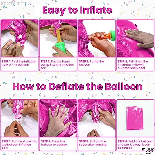KATCHON, BALOLON Pink quente 1 para o primeiro aniversário - 40 polegadas | Pink quente um balão para o primeiro