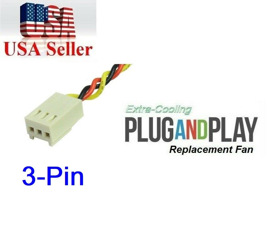 5 Pacote de plug-and-play de pacote de resfriamento de resfriamento de fãs de substituição silenciosa compatível para fã Dell 6224p