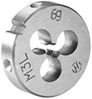 UXCELL M3 x 0,5 métrica de matriz redonda, rosca da máquina Dado de rosqueamento esquerdo, dado de corte de rosca de parafuso de aço de liga
