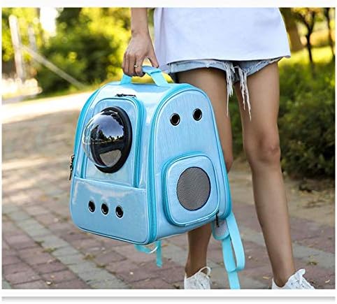 Mochila de animais de estimação meilishuang, animal de estimação Backpack Backpack ao ar livre bolsa de cachorro Space Bag transparente e respirável