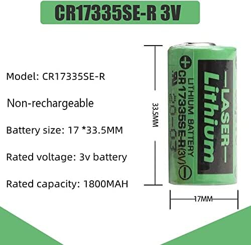 CR17335SE-R 3V PLC Bateria para Sanyo Fanuc A98L-0031-0006 A02B-0177-K106 Bateria de 1800mAh Bateria de bateria PLC de bateria não-acariciada
