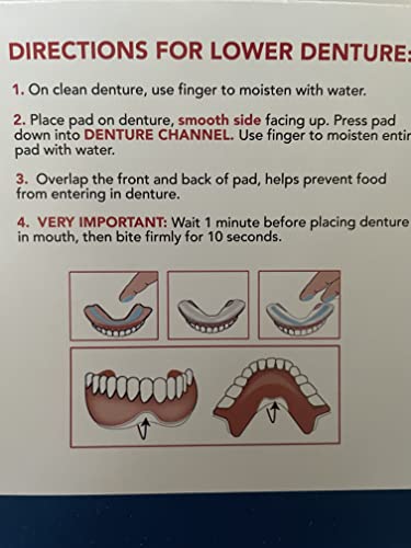 Almofadas de prótese de dentaduras livres de adesivo de Bondezz | Prótese superior | 30 pacote | Ajuste seguro e confortável