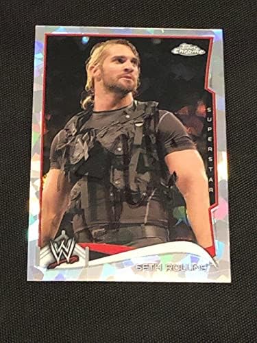 Seth Rollins 2014 Topps Chrome WWE Refractor Wrestling Card Autografado - Fotos de luta livre autografada