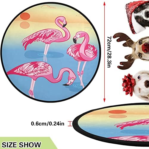 VISESUNNY Pink Flamingo Animal de Natal Tree Tree Stand Protetor de piso Protetor absorvente Tree Stay Bande