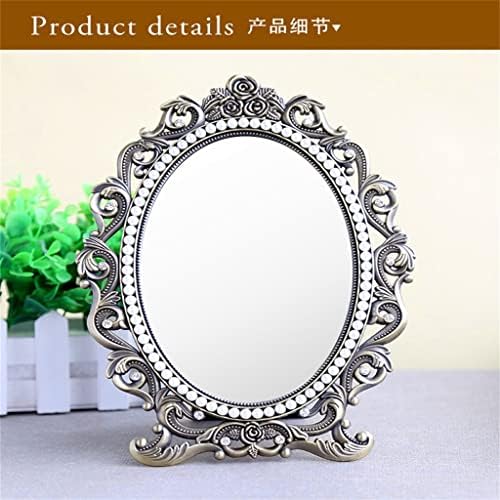 Zlxdp 7 polegadas espelho retrô de maquiagem espelho de mesa de mesa espelho espelho de mesa de penteado único