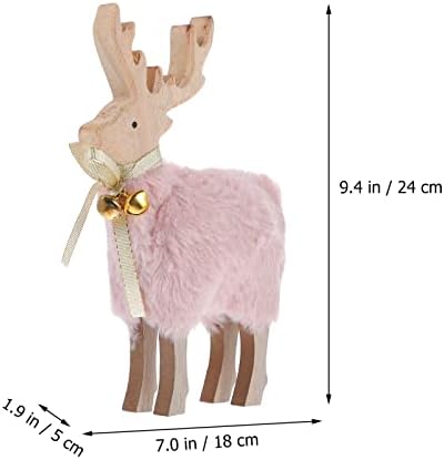 Veemoon 1 PC Hands Hand mesa pendente Deer Decoração Decoração Decorações Férias Natal Scupture Tree Tree Wood Decor de figura