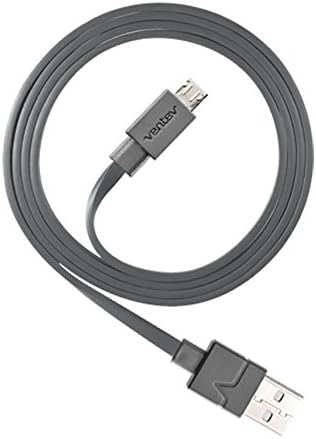 VENTEV Cobra o cabo micro USB | Carregamento conveniente de qualquer porta USB padrão, transfira dados para qualquer PC ou Mac, S2.1a
