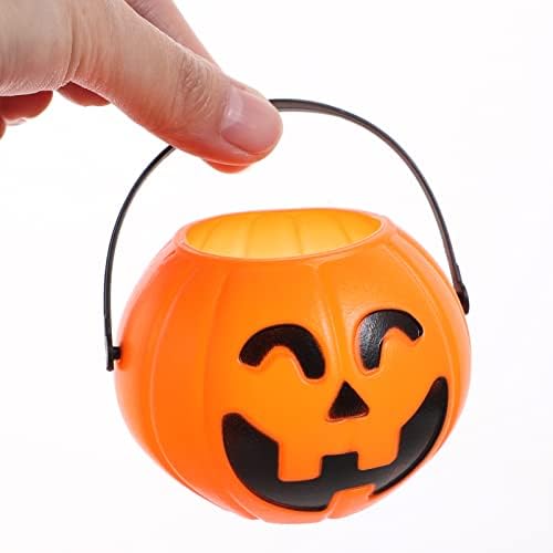 Nuobesty Candy Halloween Candy Bowl 20pcs Mini truque de abóbora ou tratamento baldes de halloween abóboras plásticas mini