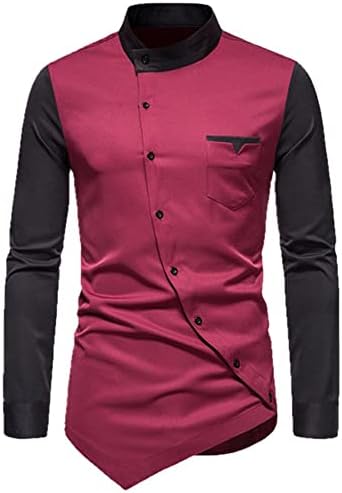 Camisas masculinas de NP Autumn de colar de manga comprida outono