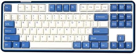 Varmilo Espada 2-87 Pacific Blue White LED TKL Dye Sub PBT teclado mecânico de alumínio