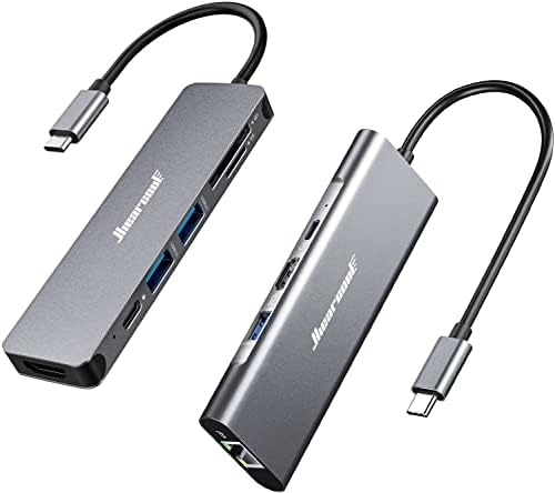 HIEARCOOL 7in1 USB C Hub e 8in1 USB C Adaptador, adaptador USB C dongle para MacBook Pro USB C a HDMI Adaptador multitor