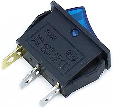 Buday 1PCS KCD3 Power Switch 15A/20A 125V/250V 3 pinos Rocker Switch