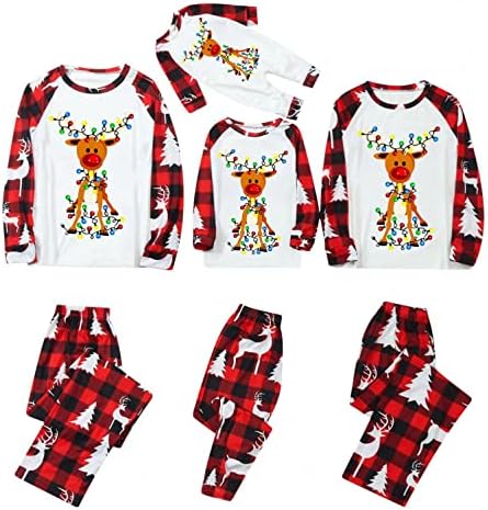 Pijama de pijama familiar conjuntos de combinações de Natal, pijama de Natal para pijama de Natal correspondente à