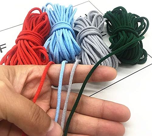 Selcraft 3mm máscara colorida elástico elástico máscara de corda de corda pendurada corda redonda elástica faixa cordão Diy Crafts costurando