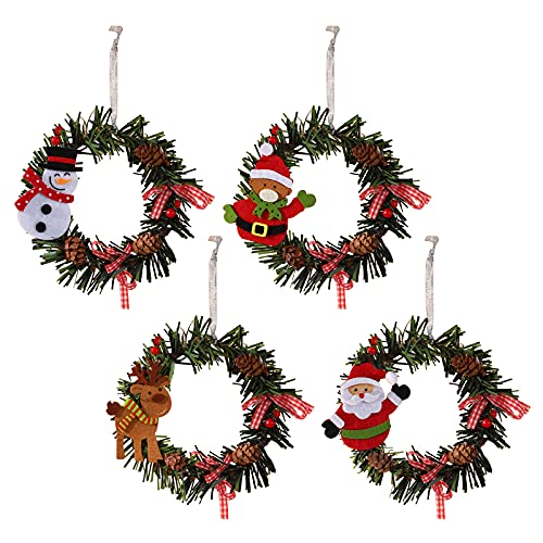 Christmas Pine Wreath Pinging 2021 Novo ornamentos de grinaldas de padrões de normas de natal Decoração de árvores de Natal para